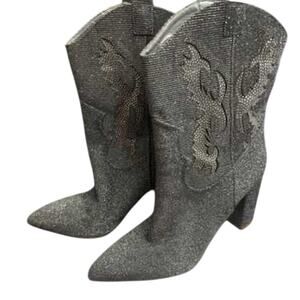 MIA Gypsi Rhinestone Western Ankle Boot Size 7